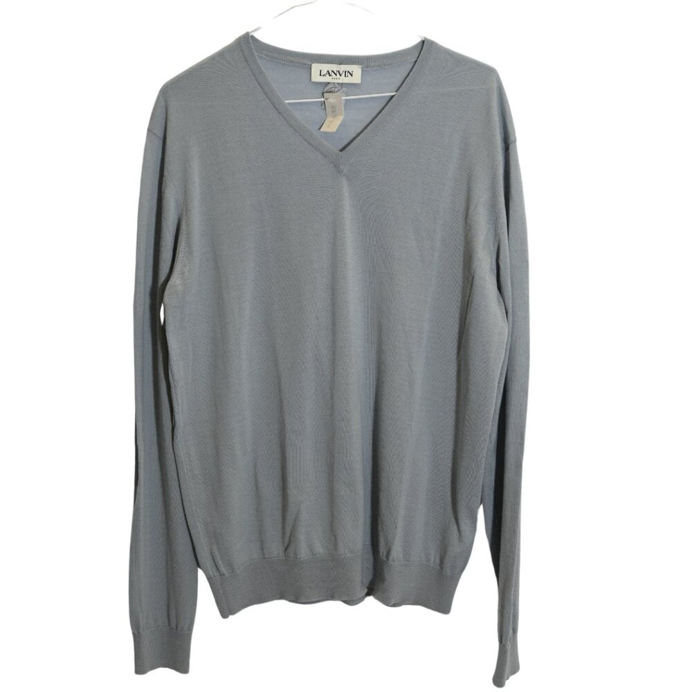Lanvin Men's Long Sleeve Lightweight V-Neck Sweater Very Good Condition